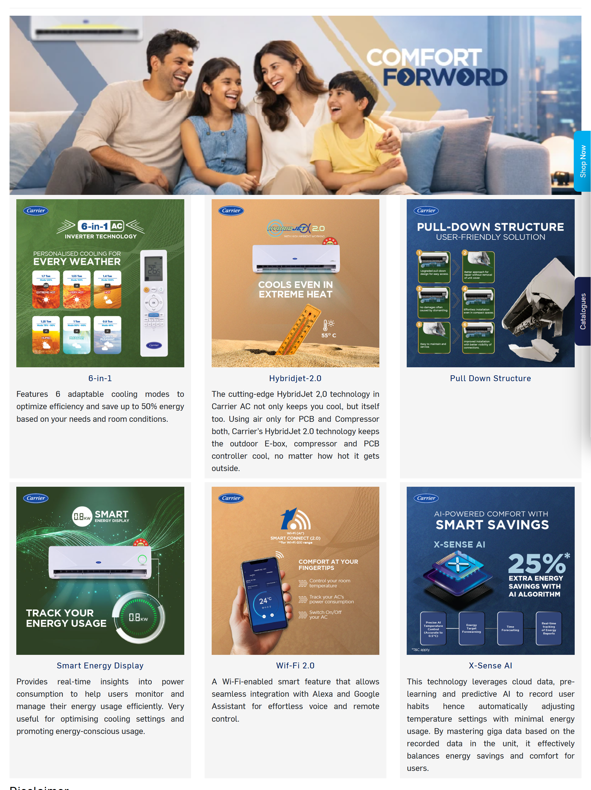 Carrier 1.5 Ton 5 Star 19K Xpert Edge GXI 5S INV Wi-Fi Smart Flexicool Inverter Split AC (Copper, Convertible 6-in-1 with Wi-Fi with Geo-Fencing (1.5TXPERTEDGEGXI5SIU)