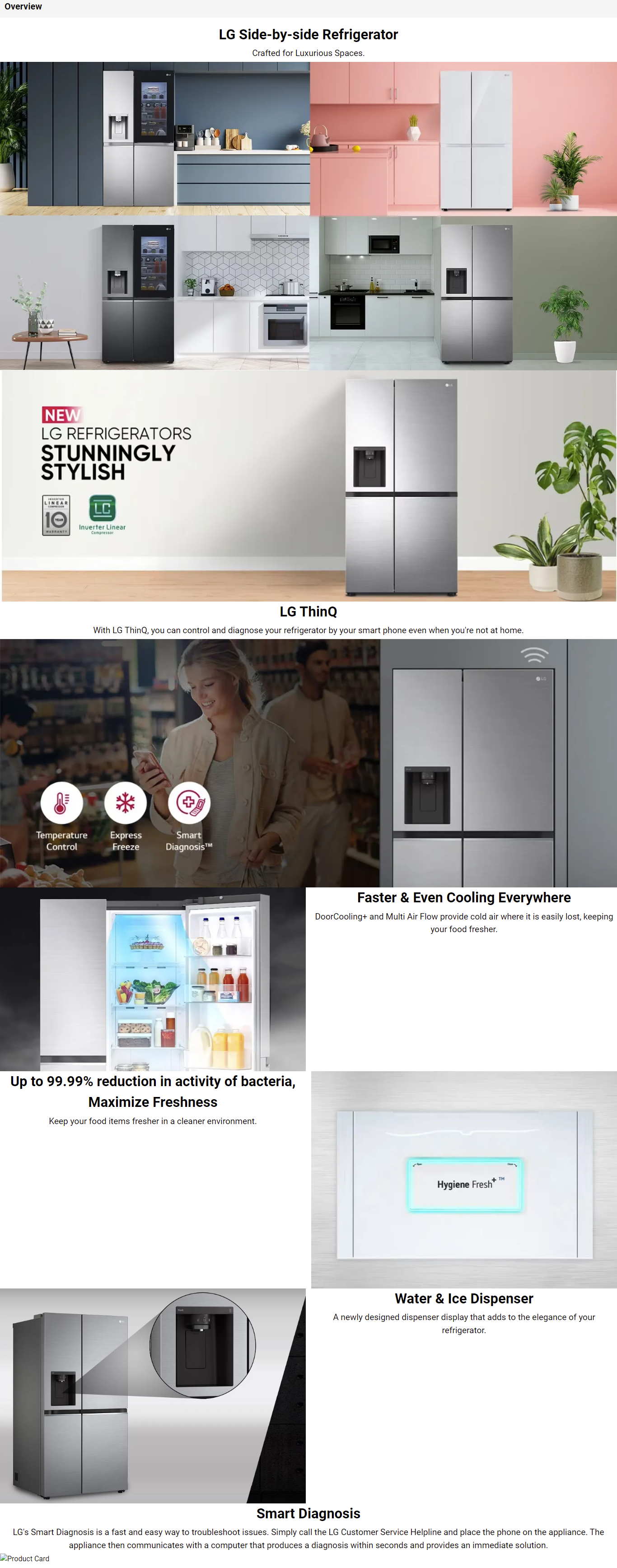 LG 635 L Frost Free Side By Side Door Refrigerator, Black (GLX257AMCX)