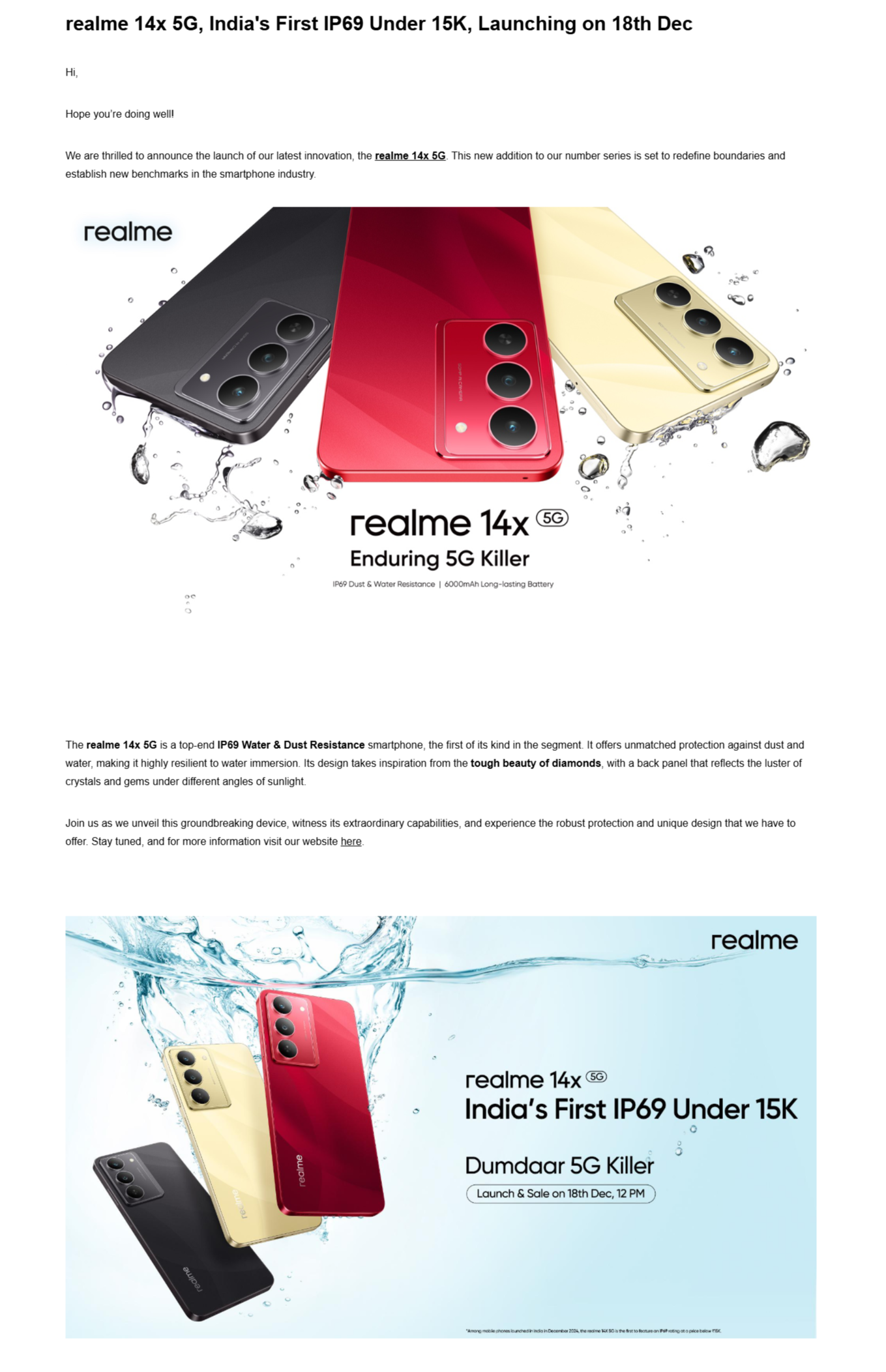 Realme 14x 5G 6GB RAM,128GB (REM14X5G6128GB)