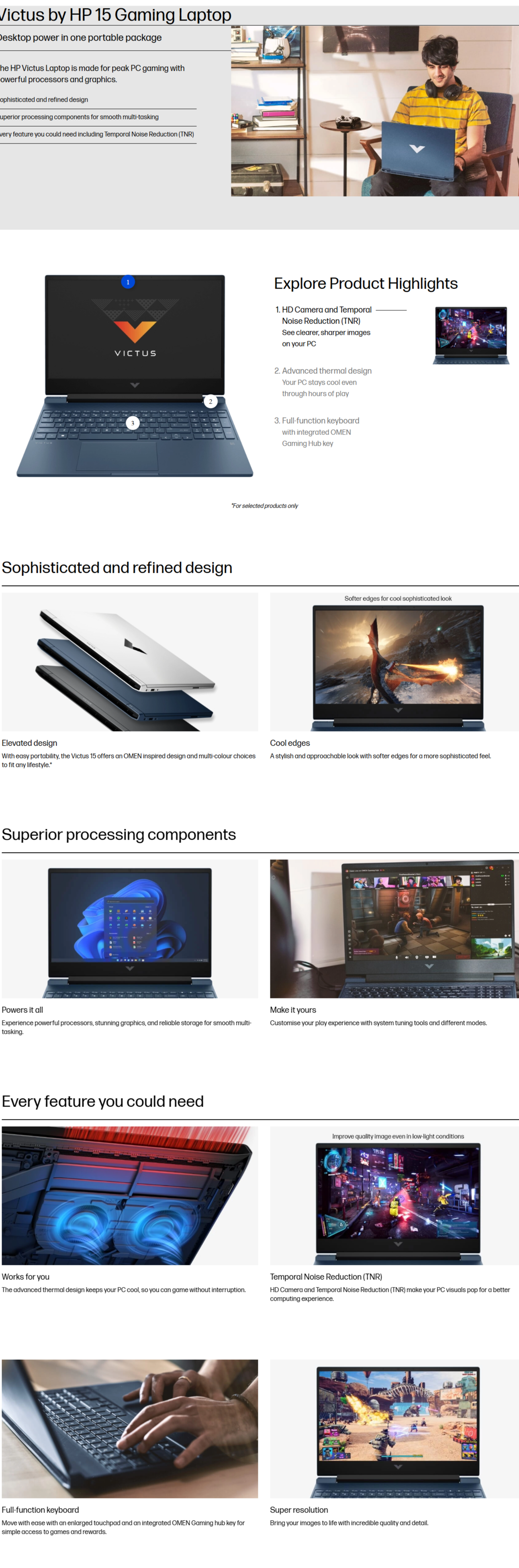 HP Victus 39.6cm (15.6) 16 GB ,512 GB SSD AMD Ryzen™Gaming Laptop 15 (HPVICTUSFB3120AXR7)