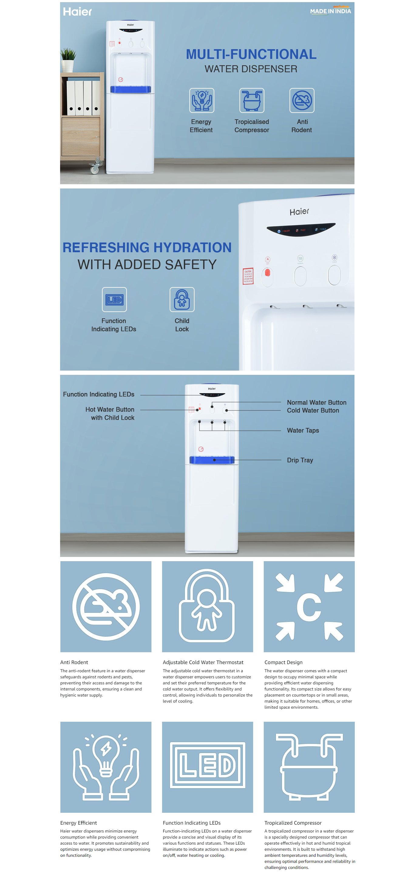 Haier bottled water dispenser (HWD3WFS)