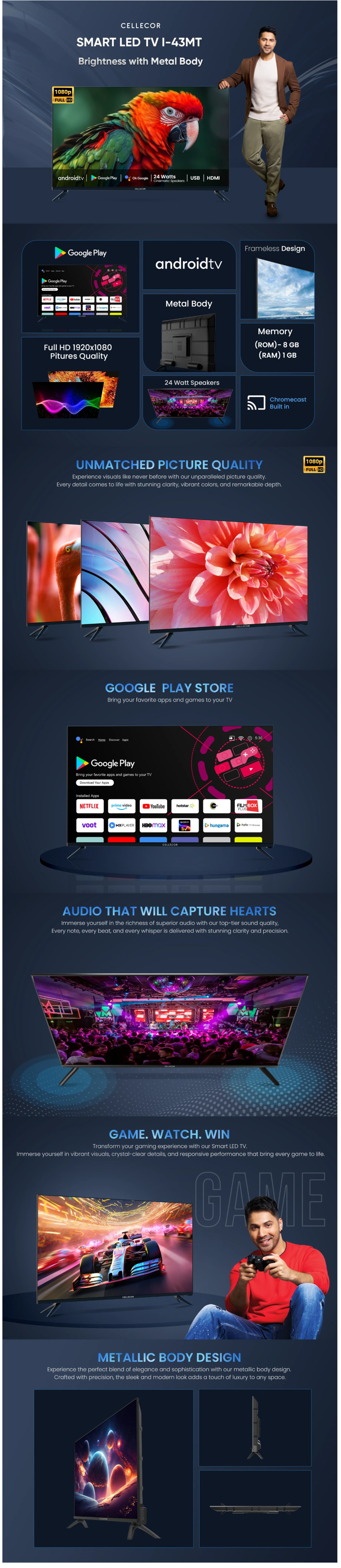 Cellecor Smart TV 43 inch Full HD LED (CELL43MT)