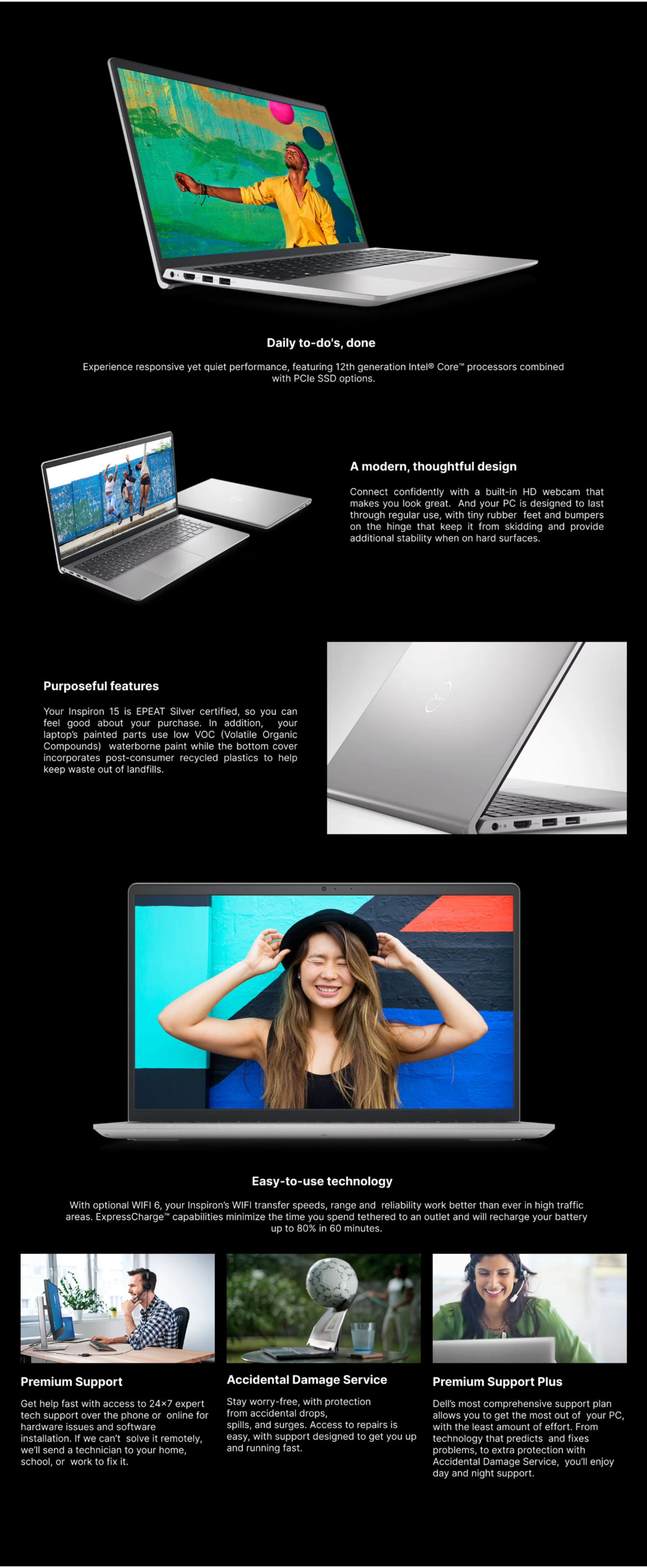 Dell Inspiron 8GB 512GB  3520 Intel Core i3 12th Gen Windows 11 Home Laptop (DELLOIN352010021RINS)