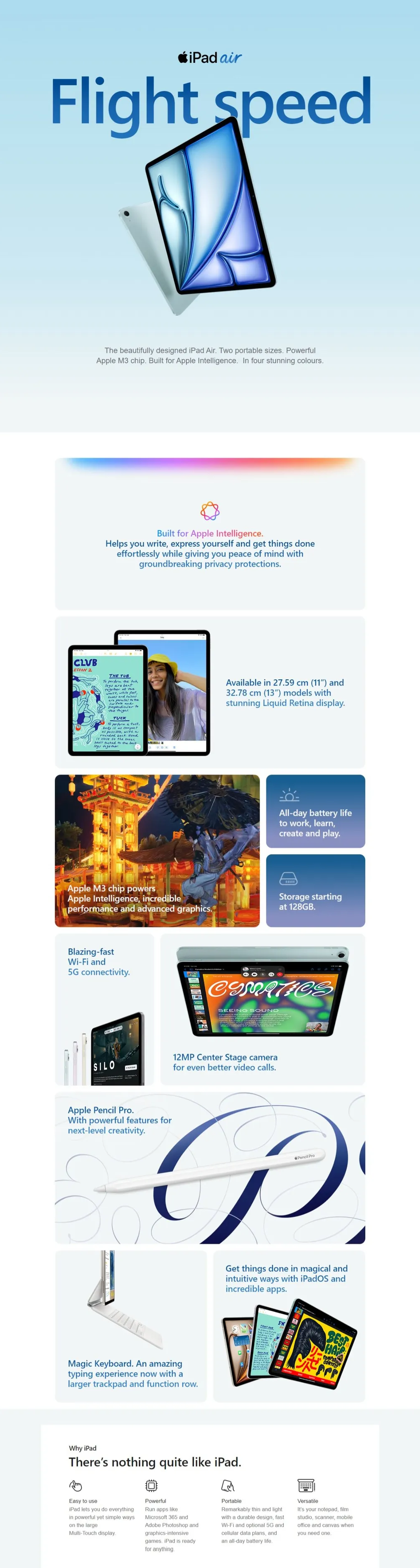 Apple iPad Air Wi-Fi (13 Inch, 128GB, Purple, IPDA13M3WF128PPMCNL4)