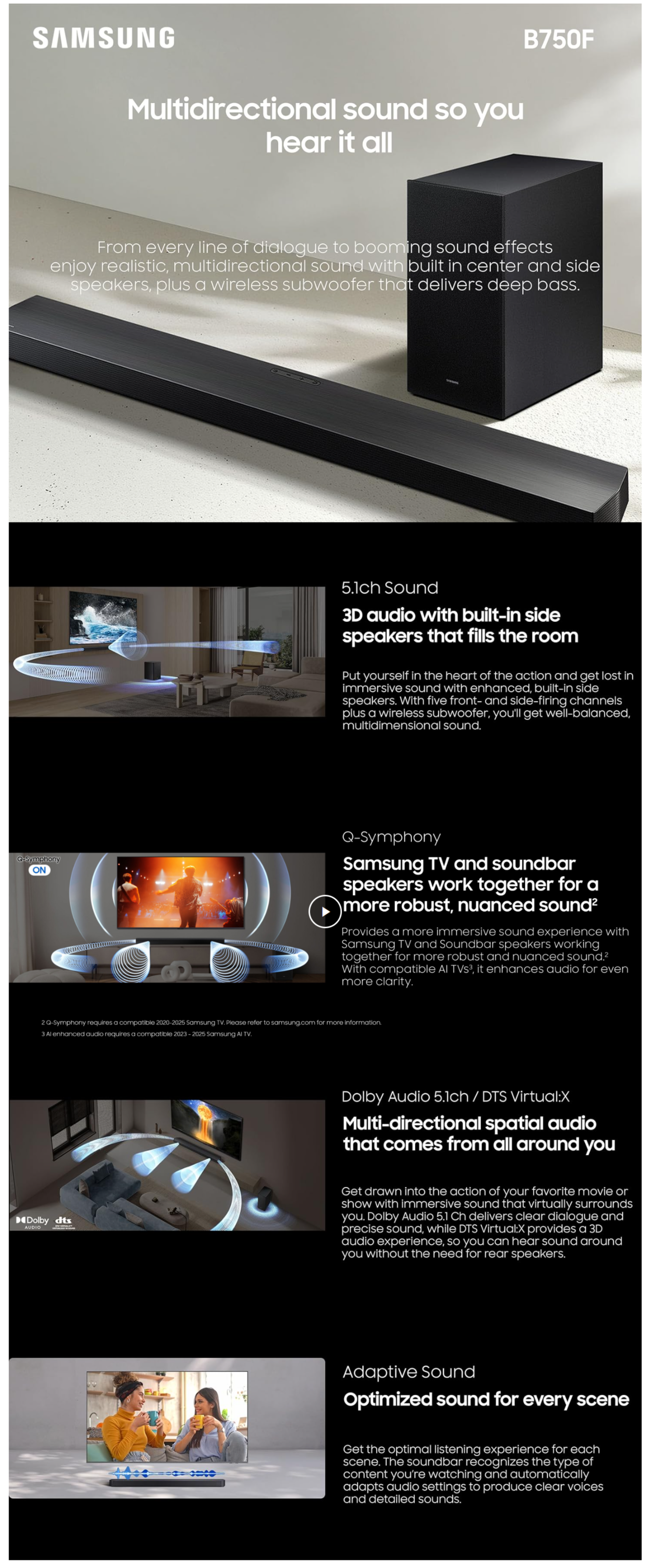Samsung B-Series Soundbar 5.1 ch Subwoofer (HWB750F)