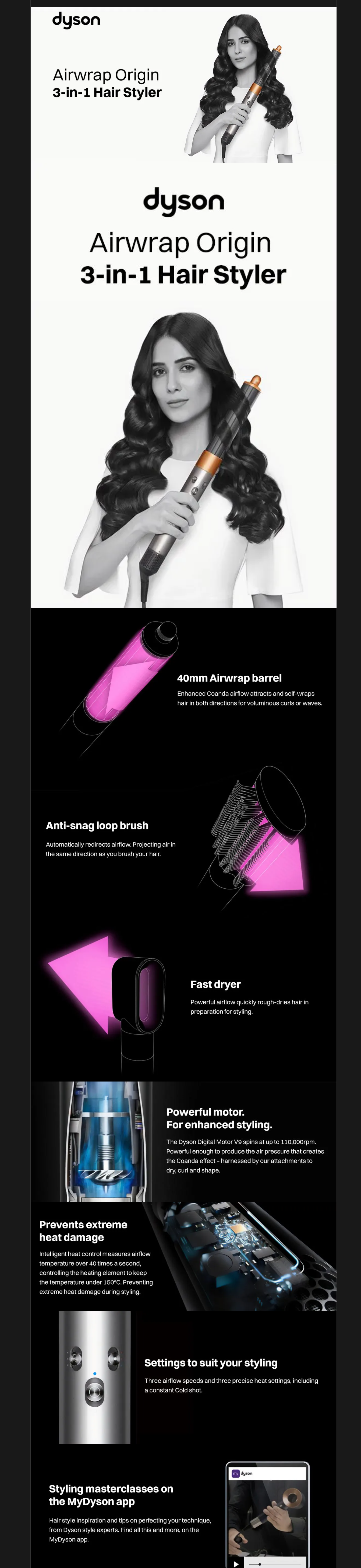Dyson Airwrap Origin 3-in-1 Hair Styler and Dryer with Quick & Easy Styling (Advanced Coanda Technology, DYSORIGIN)