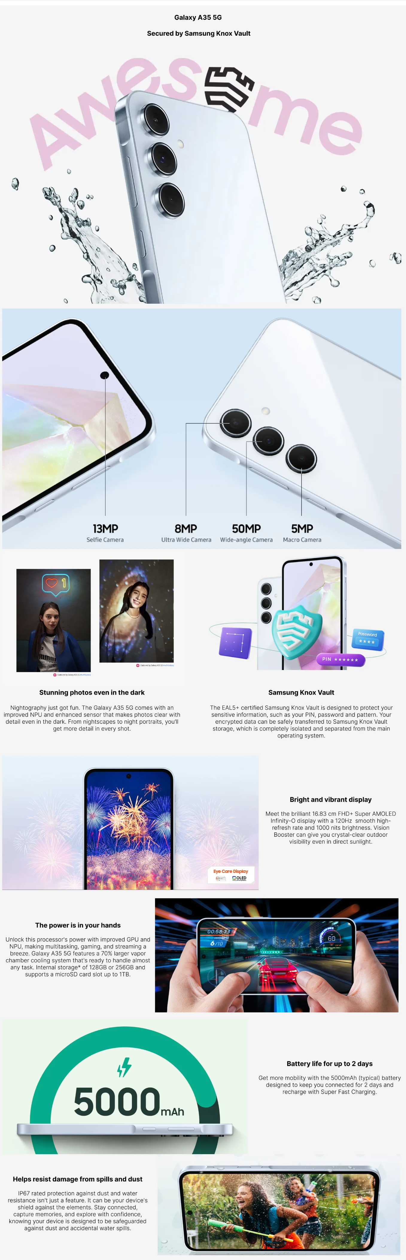Samsung Galaxy A35 5G 8GB RAM 256GB (A355G8256GB)