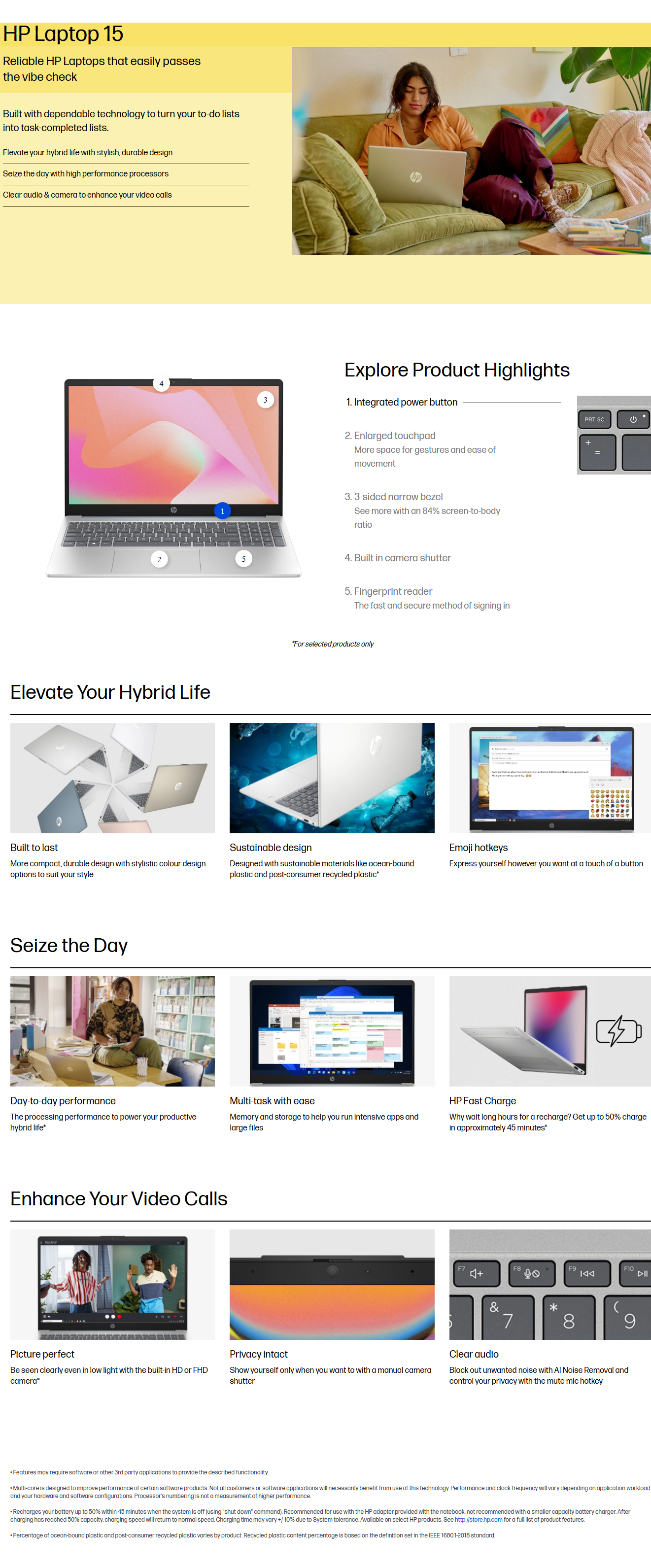 HP 39.6 cm (15.6) 15 Intel Core Ultra 5 125H 24GB DDR5, 1TB SSD FHD, Win11, Silver Laptop (HP15FD1458TU)