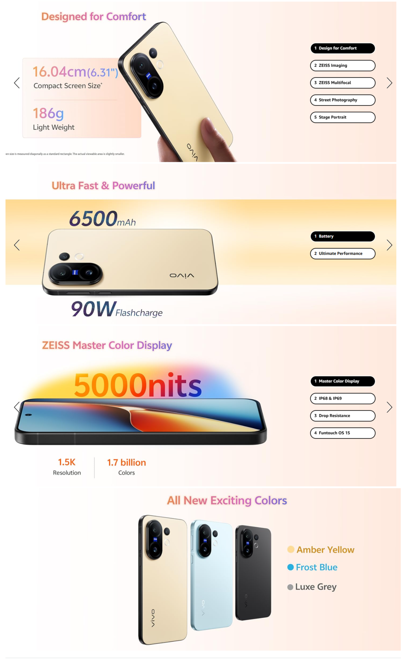 Vivo X200 FE 512 GB ,16 GB RAM (X200FE5G16512GB)