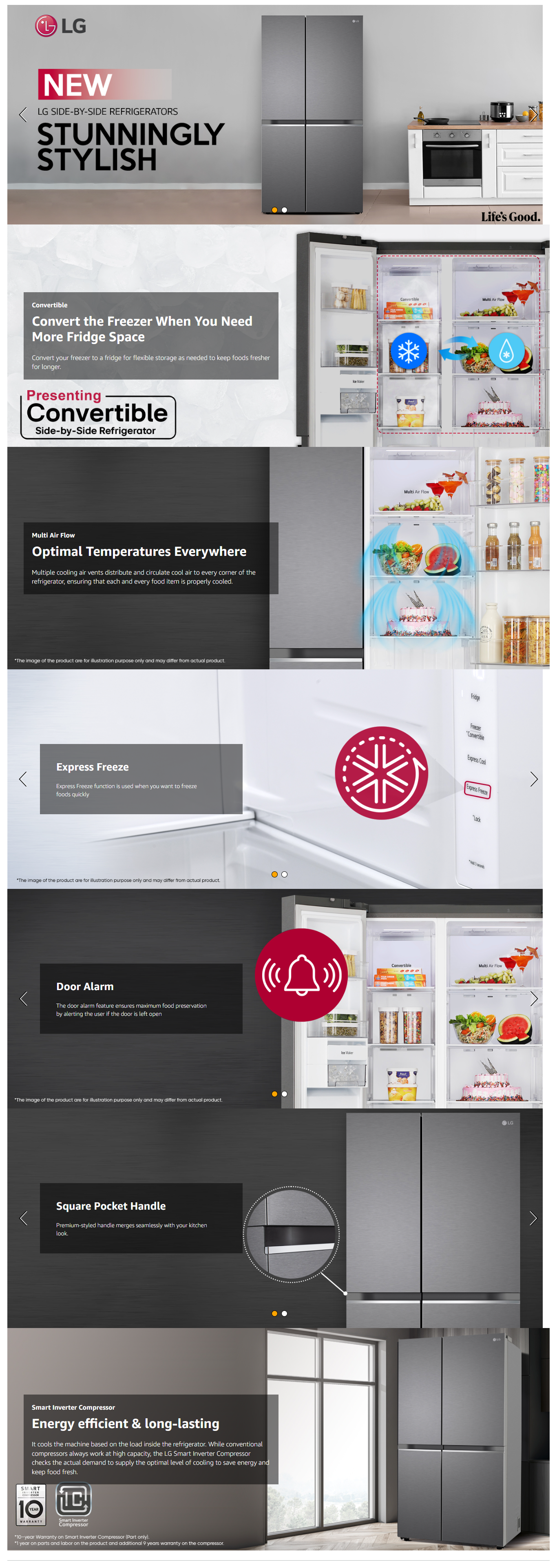 LG 650 L Side by Side Refrigerator (GLB257JDS3)