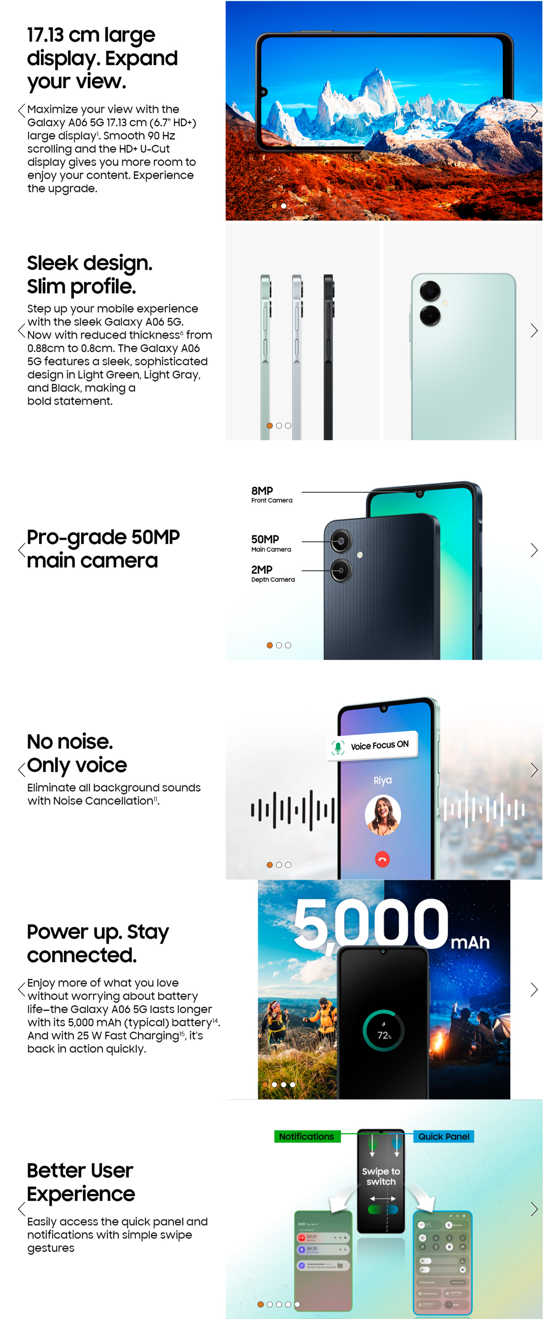 SAMSUNG Galaxy A06  6 GB RAM 128 GB Interal storage (A065G6128GB)