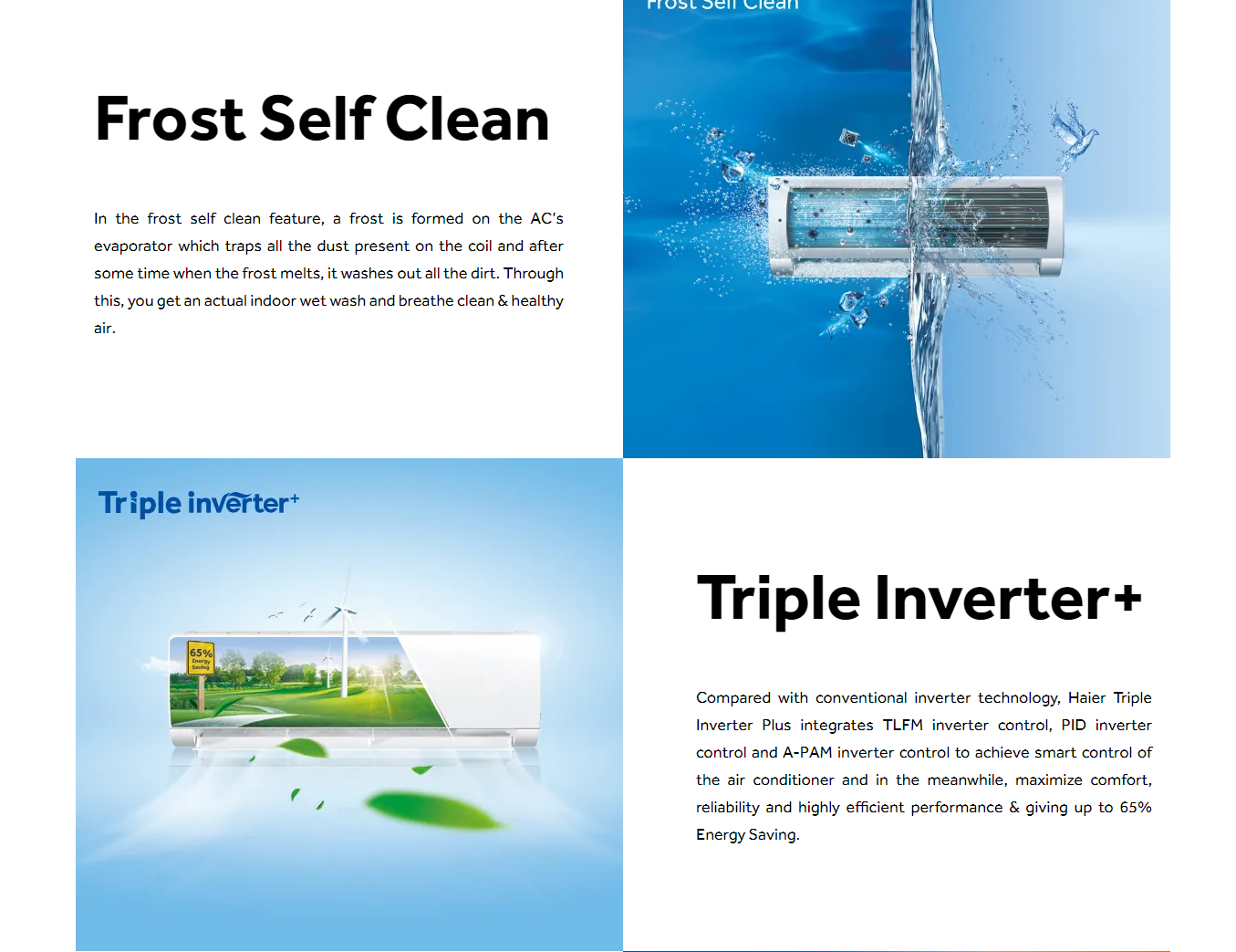 Haier 1.5 Ton 3 Star 7 in 1 convertible Inverter Split AC (2024, 1.5THSU50CTQS3BN3S)
