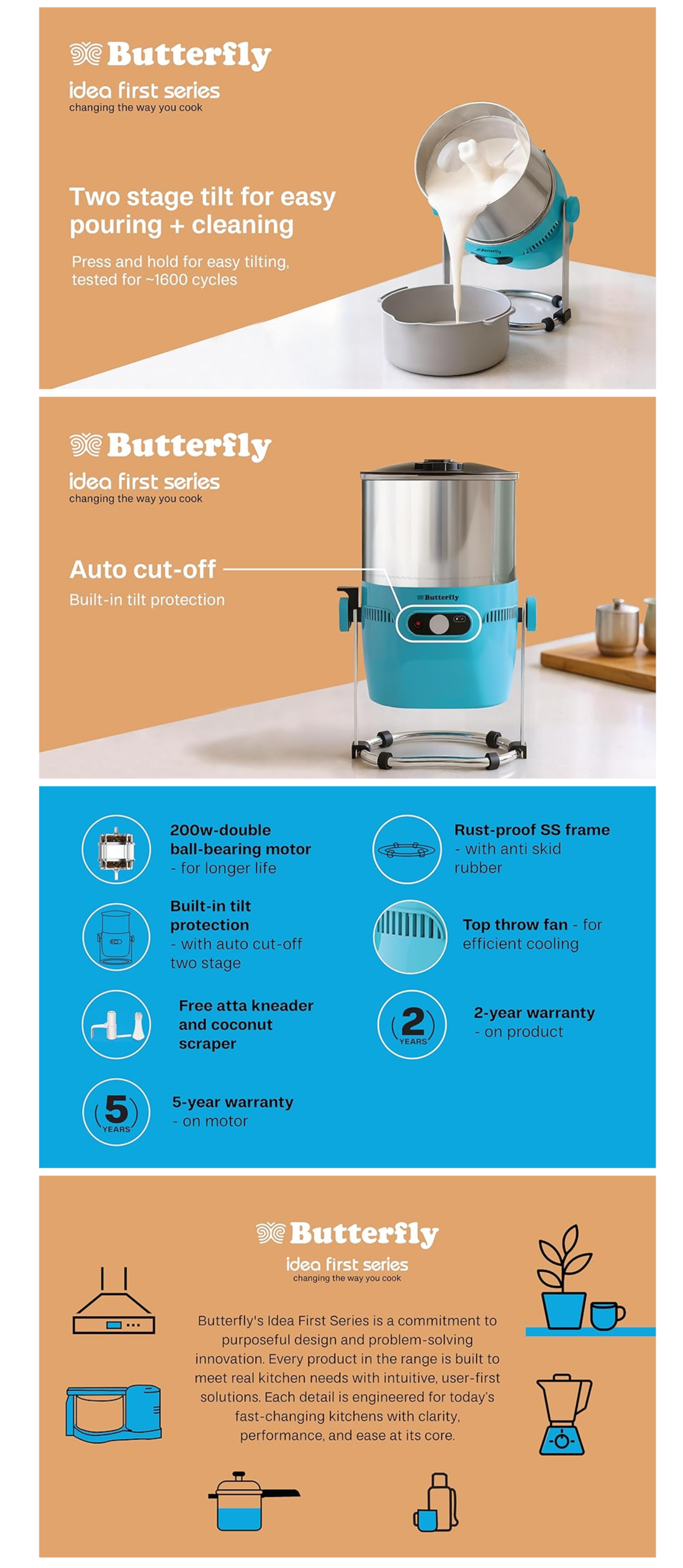 Butterfly ORCHID PLUS Wet Grinder (2LORCHIDPLUSTTG)