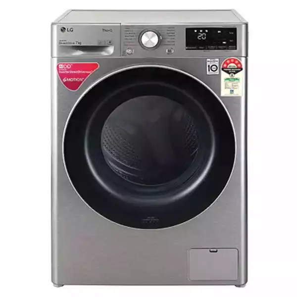 LG 7 kg 5 Star Fully Automatic Front Load Washing Machine (AI Direct Drive Technology, Black Steel) (FHV1207ZWP)