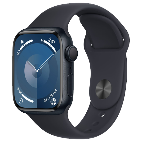 Apple Watch Series 9 GPS 41mm Midnight Aluminium Case with Midnight Sport Band - S/M (IWS9GPS41MMMIALMR8W3)