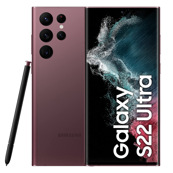 Samsung Galaxy S22 Ultra 5G (Burgundy, 12GB, 256GB Storage) (S22ULTRA12256BURGUND)