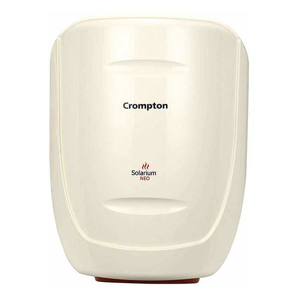 Crompton Solarium Neo 10-Litre Storage Water Heater with Installation Pipe (Ivory) (10LASWH1610SOLANEO5S)
