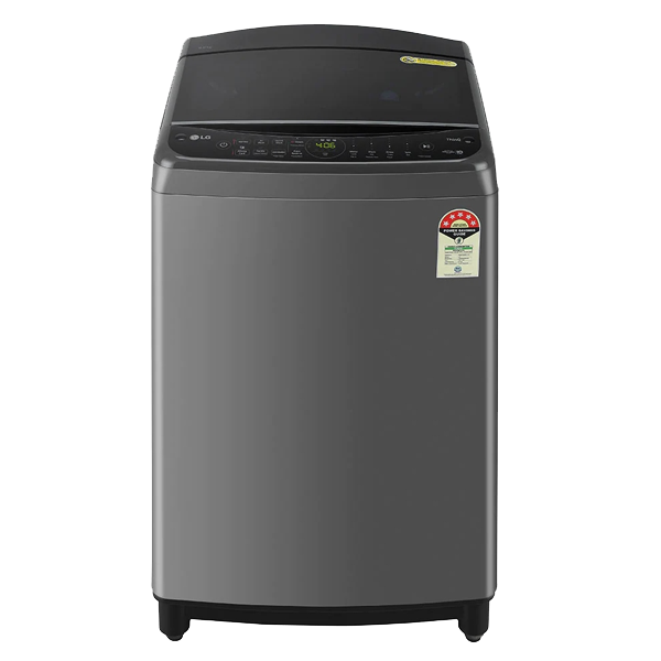  LG 9 Kg Fully Automatic Top Load Washing Machine with AI Direct Drive, In Built Heater & Steam (THD09SWM, Middle Black)