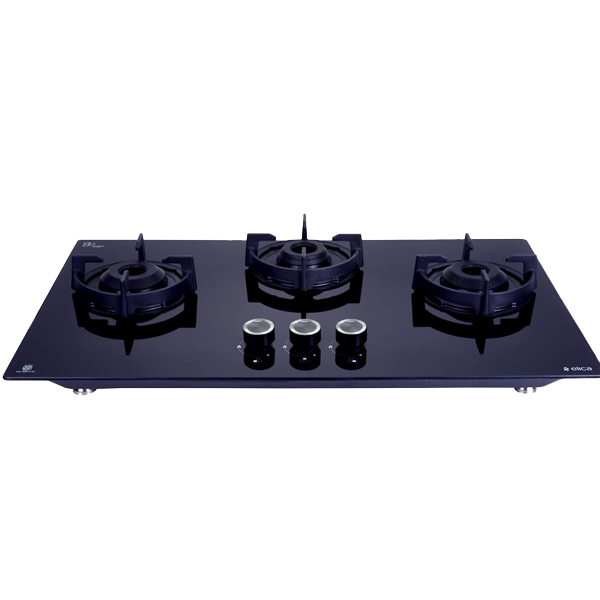 Elica Flexi 375 Lotus IND HD Glass Top 3 Burner Automatic Hob (Direct Multi Flame Burner, FLEXI375LOTUSINDHDBR)