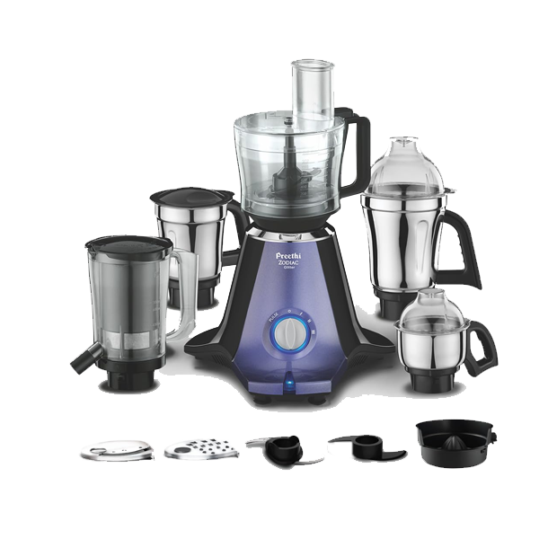 Preethi Zodiac Glitter MG 264 750 Watt Mixer Grinder (5 Jars, Lavender/Black, ZODIACGLITTER)
