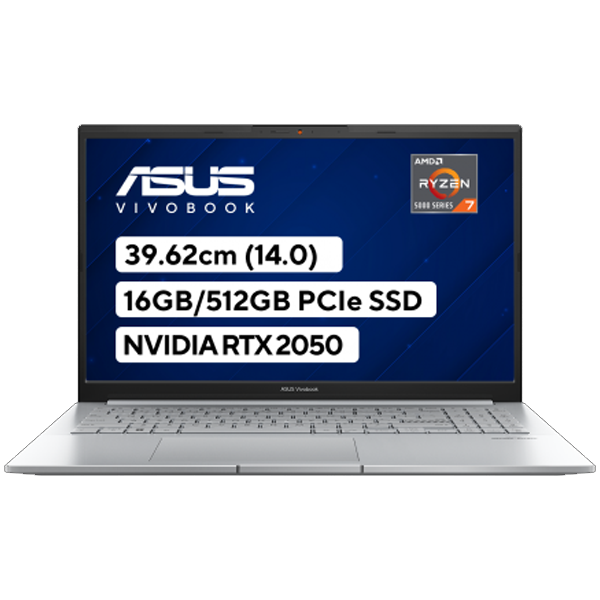 ASUS M6500QF-HN742WS Vivobook Pro 15, Cool Silver Laptop (AMD Ryzen 7-5800H, 16GB DDR4, 512GB SSD, 15.6-inch / FHD (1920 x 1080) 16:9, NVIDIARTX2050LaptopGPU, 4GB GDDR6, Windows 11 Home, ASUSM6500QFHN742WS)