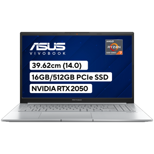 ASUS M6500QF-HN742WS Vivobook Pro 15, Cool Silver Laptop (AMD Ryzen 7-5800H, 16GB DDR4, 512GB SSD, 15.6-inch / FHD (1920 x 1080) 16:9, NVIDIARTX2050LaptopGPU, 4GB GDDR6, Windows 11 Home, ASUSM6500QFHN742WS)