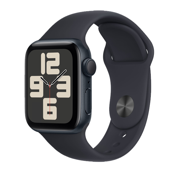 Apple Watch SE (40mm, GPS) Midnight Aluminium Case with Midnight Sport Band - M/L (IWSEGPS40MMMIALMR9Y3)