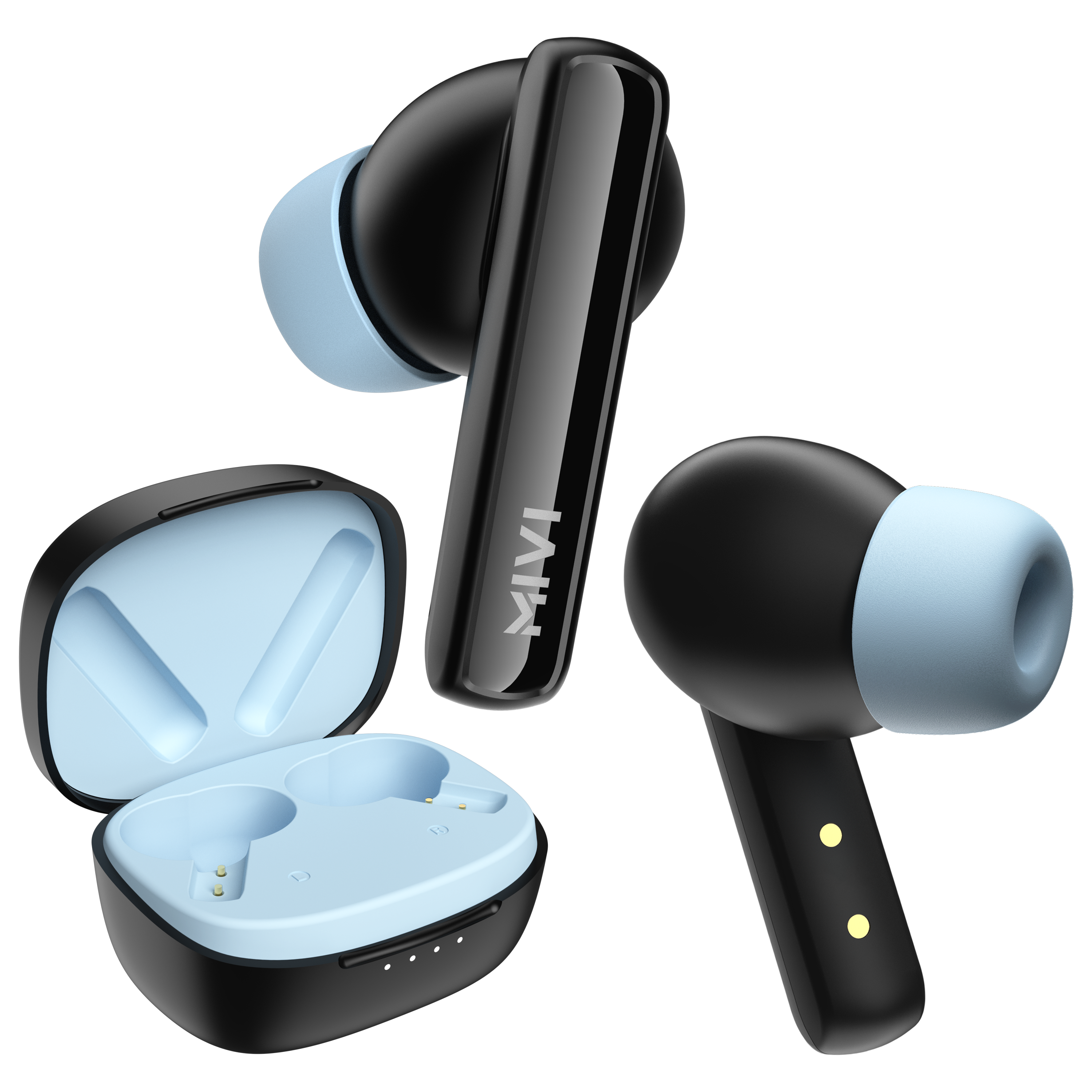Mivi DuoPods N2 TWS Earbuds with AI Noise Cancellation (Black, MIVIEBDUOPODSN2)