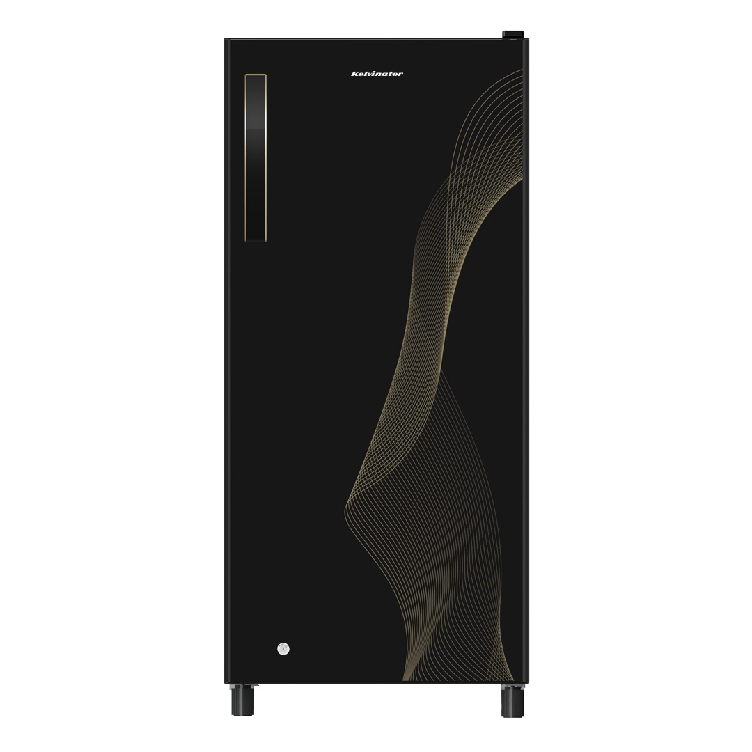 Kelvinator 190 litres 2 Star Single Door Refrigerator Refrigerator, Black (KRDA210BKG)