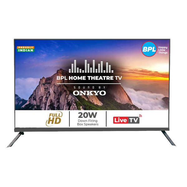 BPL 109 cm (43 inches) QLED FHD HOMETHEATRE GTV with Sound by Onkyo, Dolby Audio, Black (BPL43Q52)