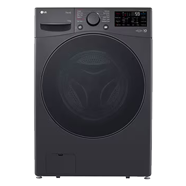 LG 15 Kg 4 Star AI Direct Drive Wi-Fi Inverter Fully Automatic Front-Loading Washing Machine (2023 Model, 6 Motion DD & Steam for Hygiene Wash, Middle Black, FHT1415ZTM)