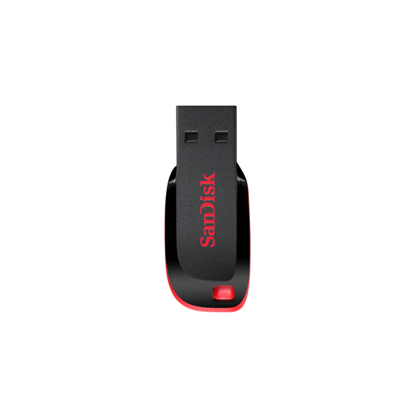 Sandisk Cruzer Blade 32 GB  (Black, Red) (32GBSANDISKPENDIRVE)