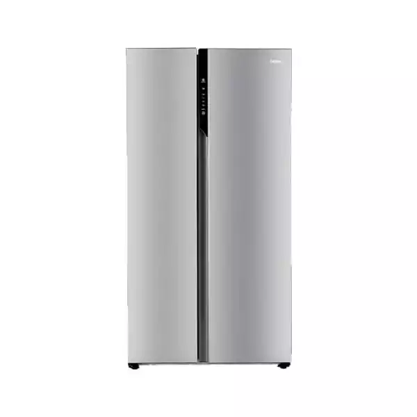 Haier 565 L Frost Free Side by Side Refrigerator  (Silver Steel / Grey, HRF622SS)