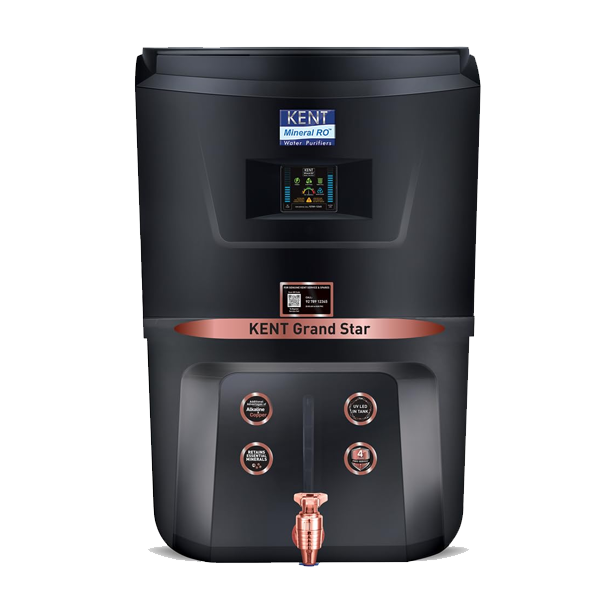 KENT Grand Star 9L RO Water Purifier (RO+UV+UF+TDS Control+Alkaline+Copper , GRANDSTARALKCUBLACK)