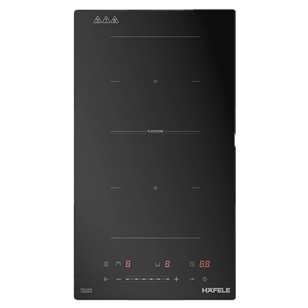 Hafele Nero 30 30 cm Built-in 2 Zone Induction Hob with Flex Zone, Premium Glass, 3500W (INDCOOKNERO30)