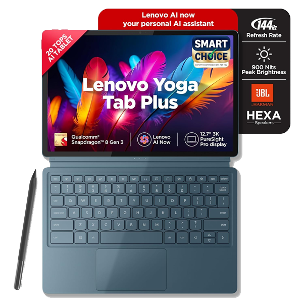 Lenovo Yoga Tab Plus Wi-Fi Android Tablet with Tab Pen Pro and Keyboard (12.7 Inch, 16GB RAM, 256GB ROM (LT12.716256ZAEG0042)