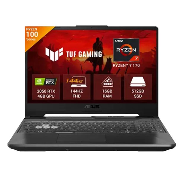 ASUS TUF Gaming A15, AMD Ryzen 7 7435HS, NVIDIA GeForce RTX 3050 (ASUSFA506NCQHN007WS)