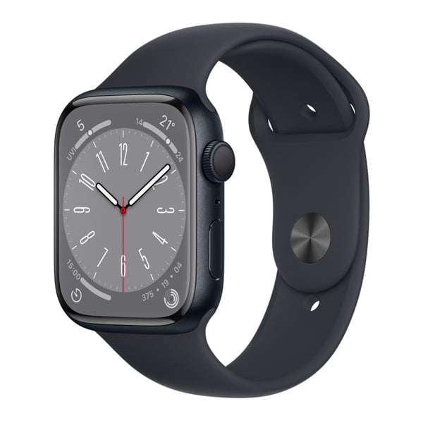Apple Watch Series 8 GPS Midnight Strap, Regular (IWS8GPS45MMMIDNTALSP)