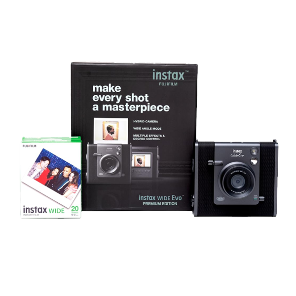 FUJIFILM Instax Wide Evo Premium Edition Camera (Black, INSTAXWIDEEVO)