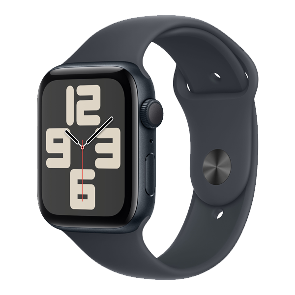 Apple Watch SE GPS + Cellular Midnight Aluminium Case with Sport Band M/L (Midnight, 44 mm, IWSECEL44MNTALMXGM3)