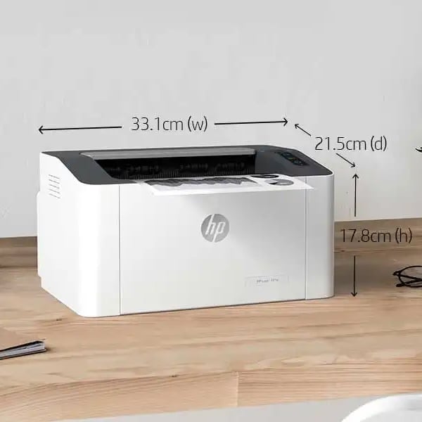 verlangen dauw AIDS HP Laser 108 w Single Function WiFi Monochrome Laser Printer (White, Grey,  Toner Cartridge) (HPLASER108WWIFI)
