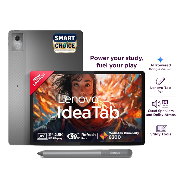 Lenovo Idea Tab with Folio Keyboard + Tab Pen | Wi-Fi + 5G |11" Display, 2.5K Resolution, 90Hz Refresh|8GB RAM, 256GB ROM (LT118256GBZAFM0746)